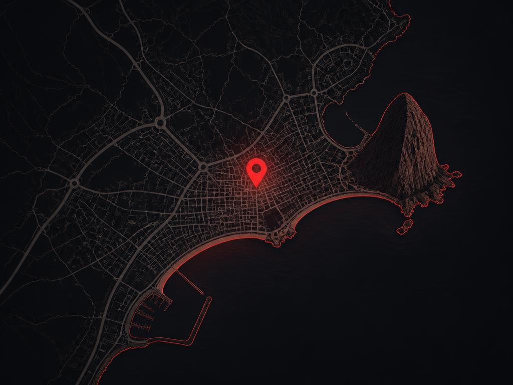 Mapa estilizado de Calpe con la ubicación de Pizzeria Orgasmo